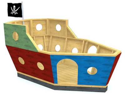Детская площадка для дачи TORUDA WOOD Скромный Пиратский корабль